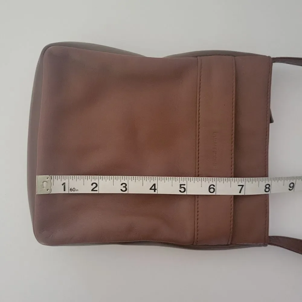 Evan Picone Brown Leather Crossbody Purse